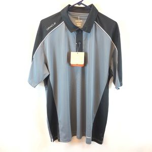 Elevate Sport Mens Polo Shirt Gray Black Oracle